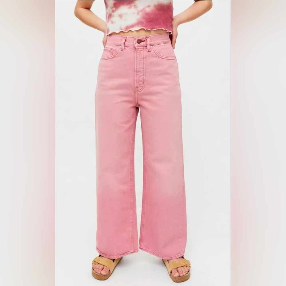 BDG Flare Orangey Pink Wide Leg Jeans 27
